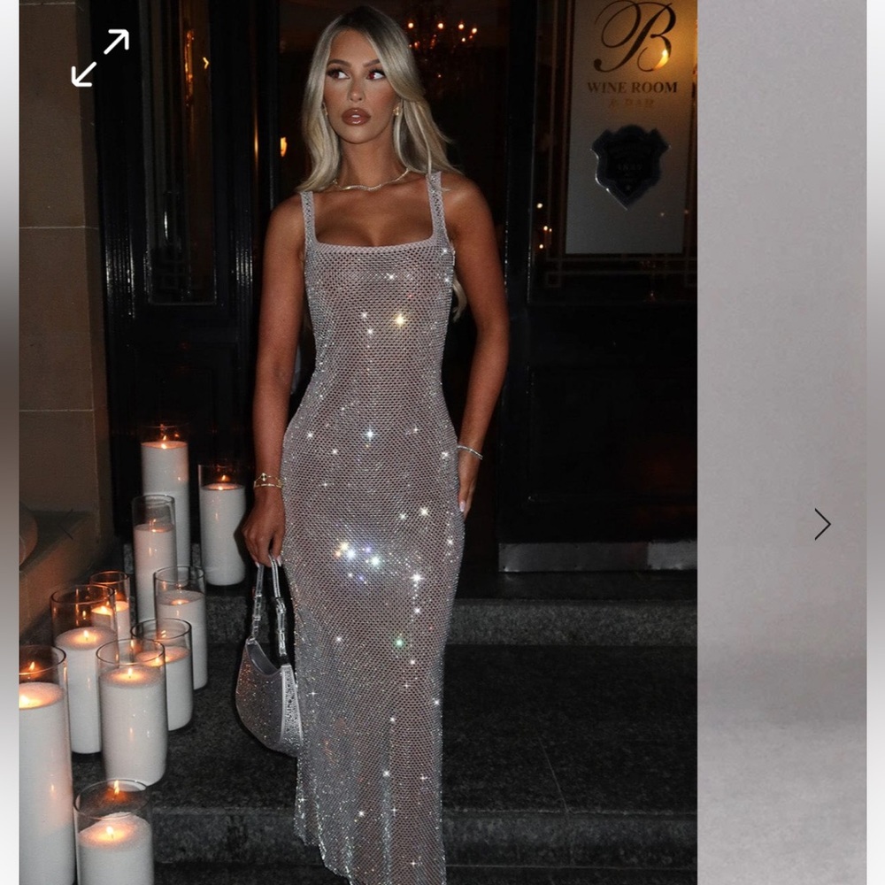 PETRA MAXI DRESS - SILVER